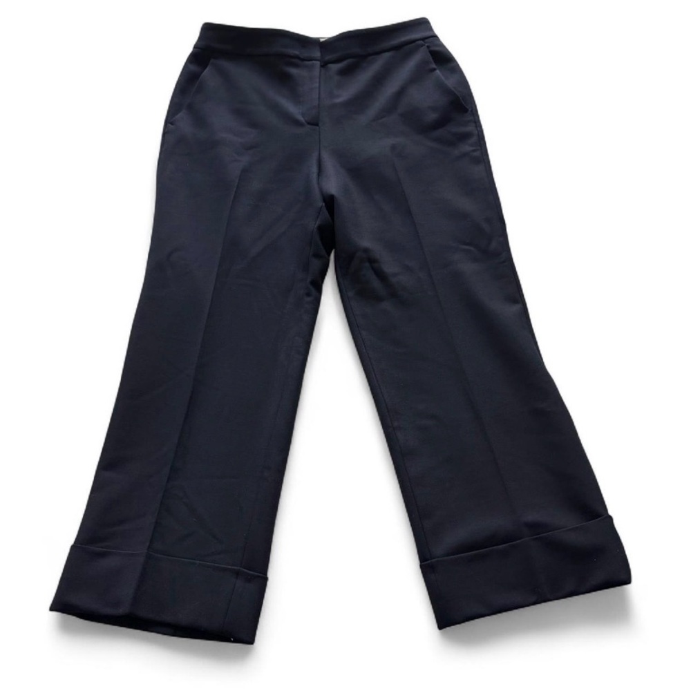 Via Masini 80 Wool Blend Trousers with Cuffs A22M650N (IT 46/US 10-12)